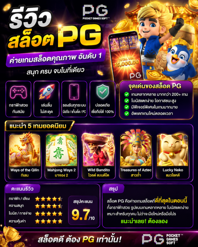 รีวิวสล็อต PG